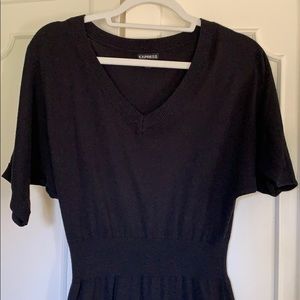 Express black shirt sleeve sweater dress. Size XS